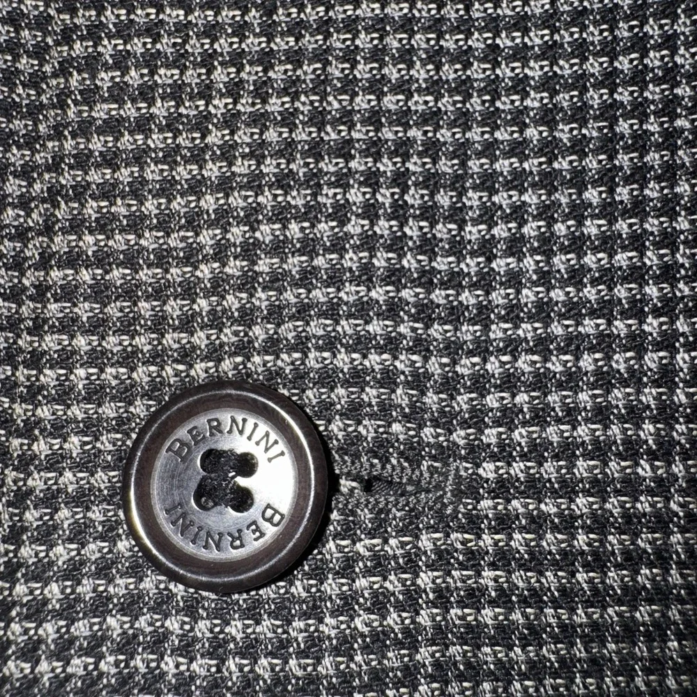 Vtg Bernini Mens Sz 44L Blazer Italy Made Sports Coat Suit Jacket Silk‎ Textured